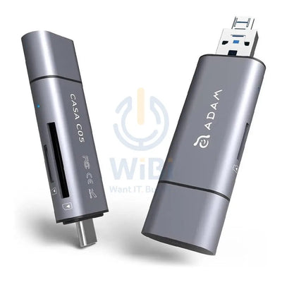 Adam Elements Casa C05 5-in-1 OTG Card Reader - USB 3.1 Type-C / USB 3.1 Type-A / USB 2.0 Micro USB Storage > Memory