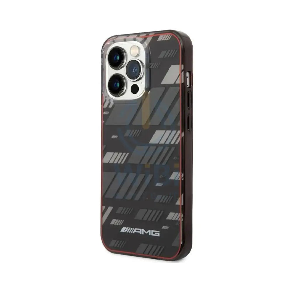 AMG Apple iPhone 14 Pro Max Transparent Double Layer Case Expressive Graphic Design - Black Accessories > Mobiles &