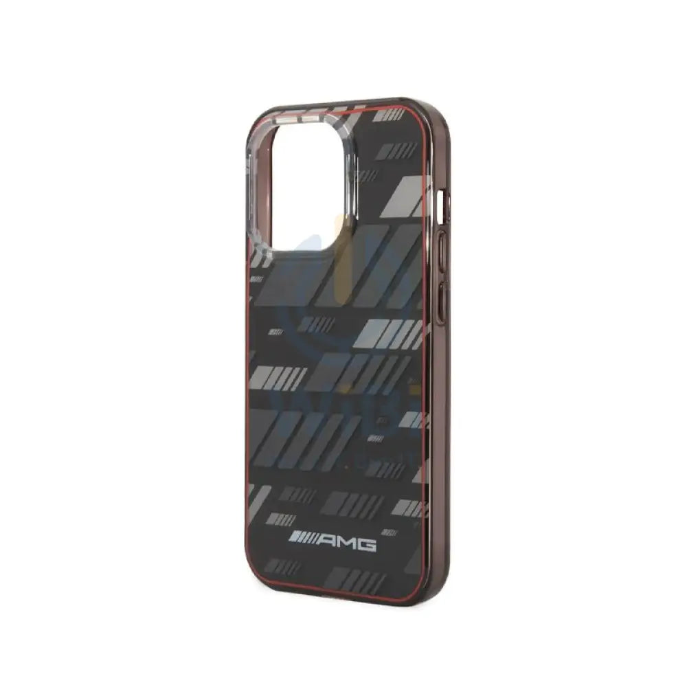 AMG Apple iPhone 14 Pro Max Transparent Double Layer Case Expressive Graphic Design - Black Accessories > Mobiles &