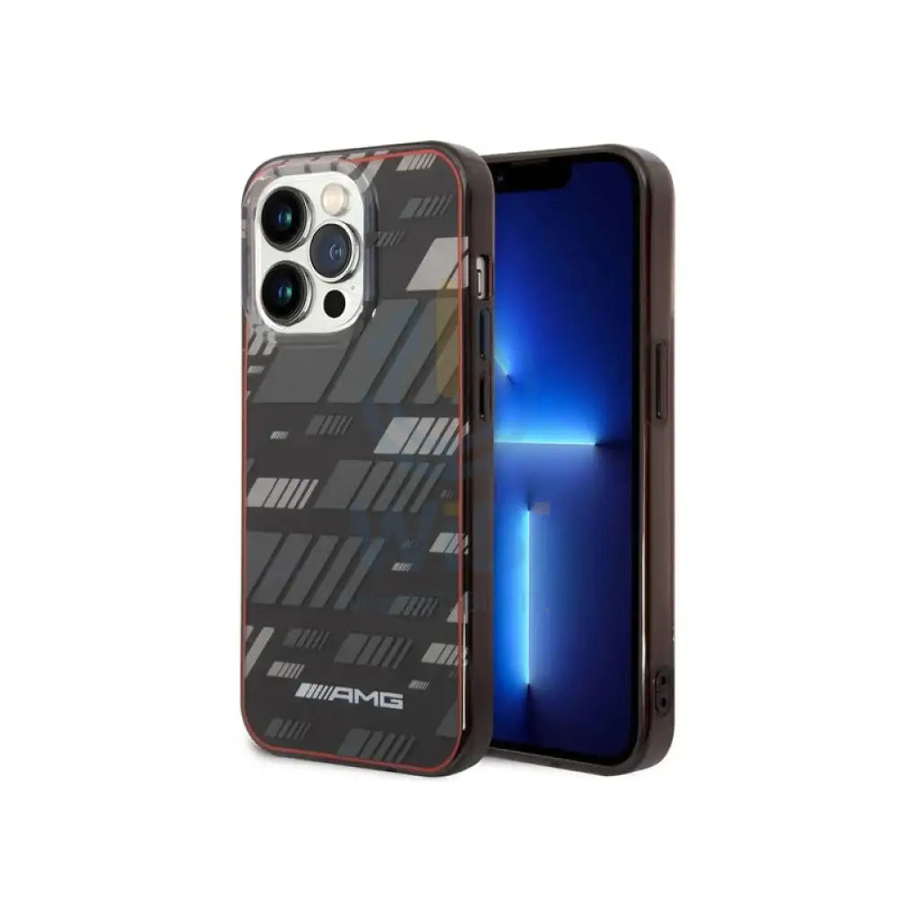 AMG Apple iPhone 14 Pro Transparent Double Layer Case Expressive Graphic Design - Black Accessories > Mobiles & Tablets