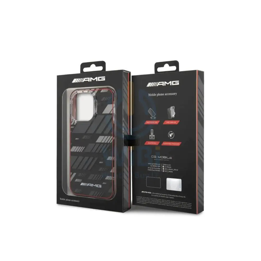 AMG Apple iPhone 14 Pro Transparent Double Layer Case Expressive Graphic Design - Black Accessories > Mobiles & Tablets