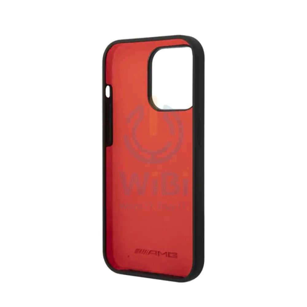 AMG Liquid Silicone Case Checkered Flag Pattern - Apple iPhone 14 Pro Max / Black / Red Accessories > Mobiles & Tablets