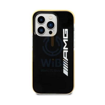 AMG PC/TPE Hard Case Bumper Protection - Apple iPhone 14 Pro / Black / Yellow Accessories > Mobiles & Tablets > Mobiles