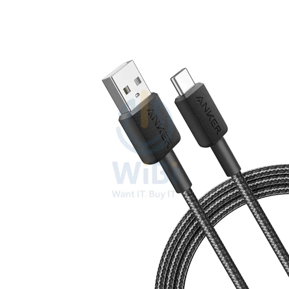 Anker 322 USB-A to USB-C Charging Cable - 15W / 1.8m (6ft) / Black Accessories > Cables & Converters > Cables