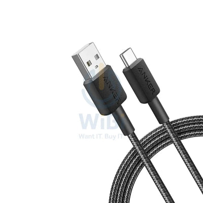 Anker 322 USB-A to USB-C Charging Cable - 15W / 1.8m (6ft) / Black Accessories > Cables & Converters > Cables