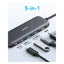 Anker 332 USB-C Hub (5-in-1) - Black Accessories > Cables & Converters > Cables