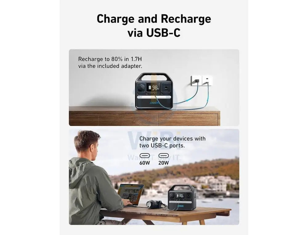 Anker 522 Portable Power Station (300W / 320Wh) Accessories > Smart Devices