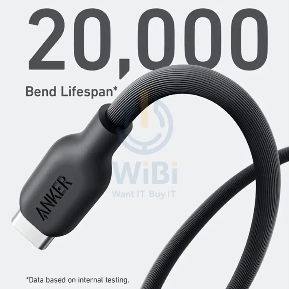 Anker 542 USB-C to Lightning Cable (Bio-Based) (1.8m/6ft) -Black Accessories > Cables & Converters > Cables > Offer Zone
