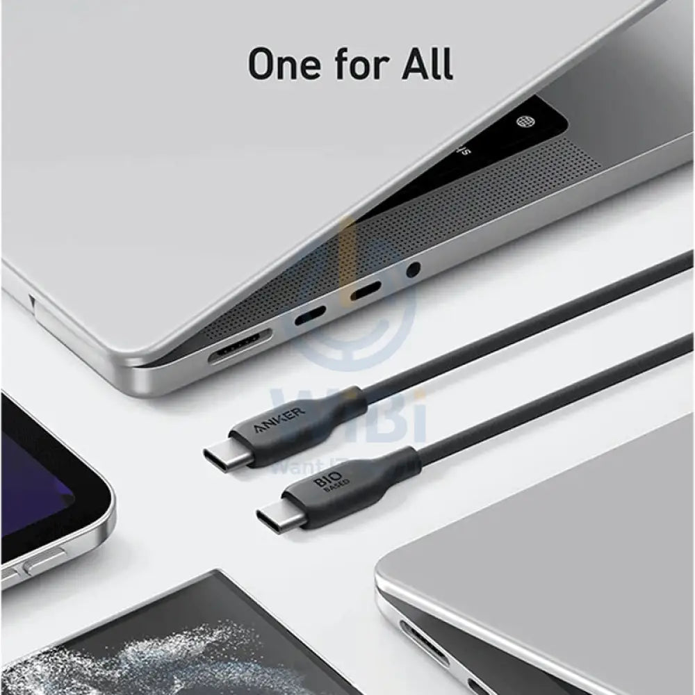 Anker 544 USB-C to USB-C Cable 140W (Bio-Based) (1.8m/6ft) -Black Accessories > Mobiles & Tablets > Tablets > Offer Zone