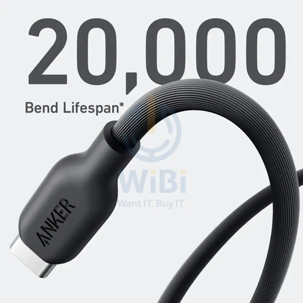 Anker 544 USB-C to USB-C Cable 140W (Bio-Based) (1.8m/6ft) -Black Accessories > Mobiles & Tablets > Tablets > Offer Zone