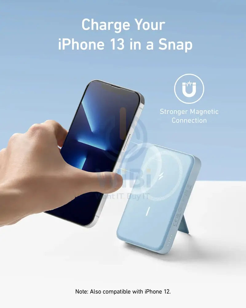 انكر 633 مغناطيسي بنك طاقة قابل للطي - 10,000 مللي أمبير/ أزرق اكسسوارات > طاقة محولات