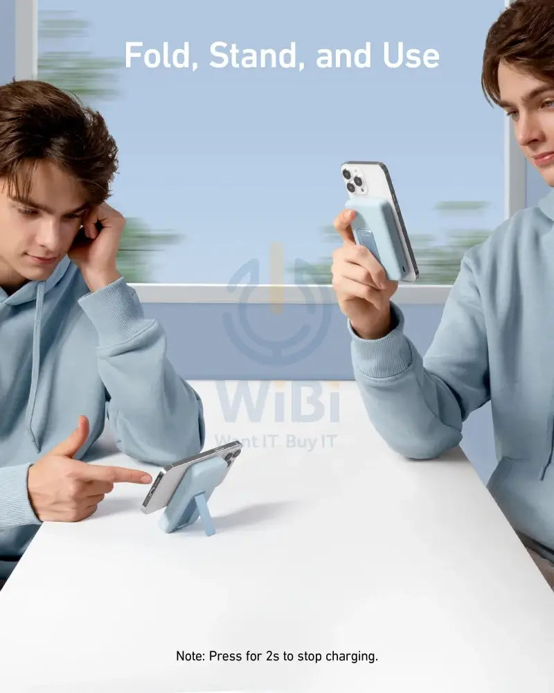 انكر 633 مغناطيسي بنك طاقة قابل للطي - 10,000 مللي أمبير/ أزرق اكسسوارات > طاقة محولات