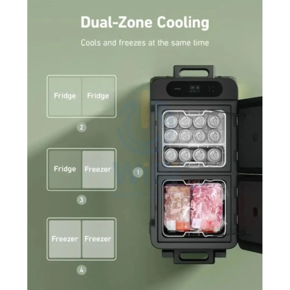 Anker EverFrost Powered Cooler 50 Power Station - 299Wh / Black/Green Accessories > Power Bank