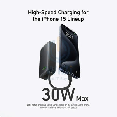 Anker Nano Power Bank - 30W / USB-C / 10000mAh PD / Black Accessories > Power Bank > Offer Zone