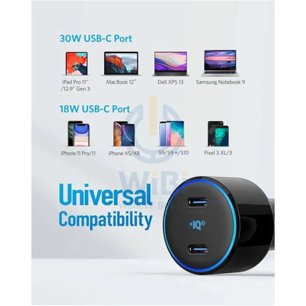 Anker PowerDrive+ III Duo Ultra-Compact High Speed Car Charger - 48W / USB-C / Black