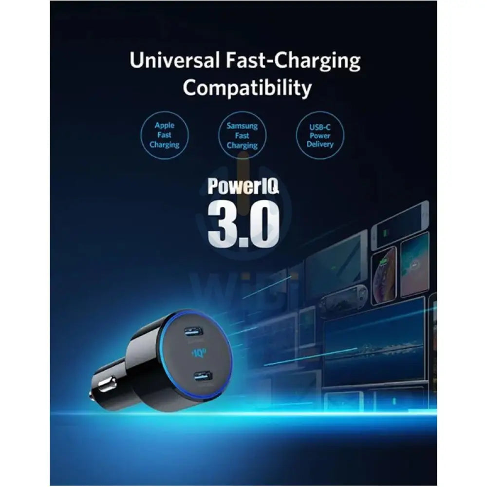 Anker PowerDrive+ III Duo Ultra-Compact High Speed Car Charger - 48W / USB-C / Black