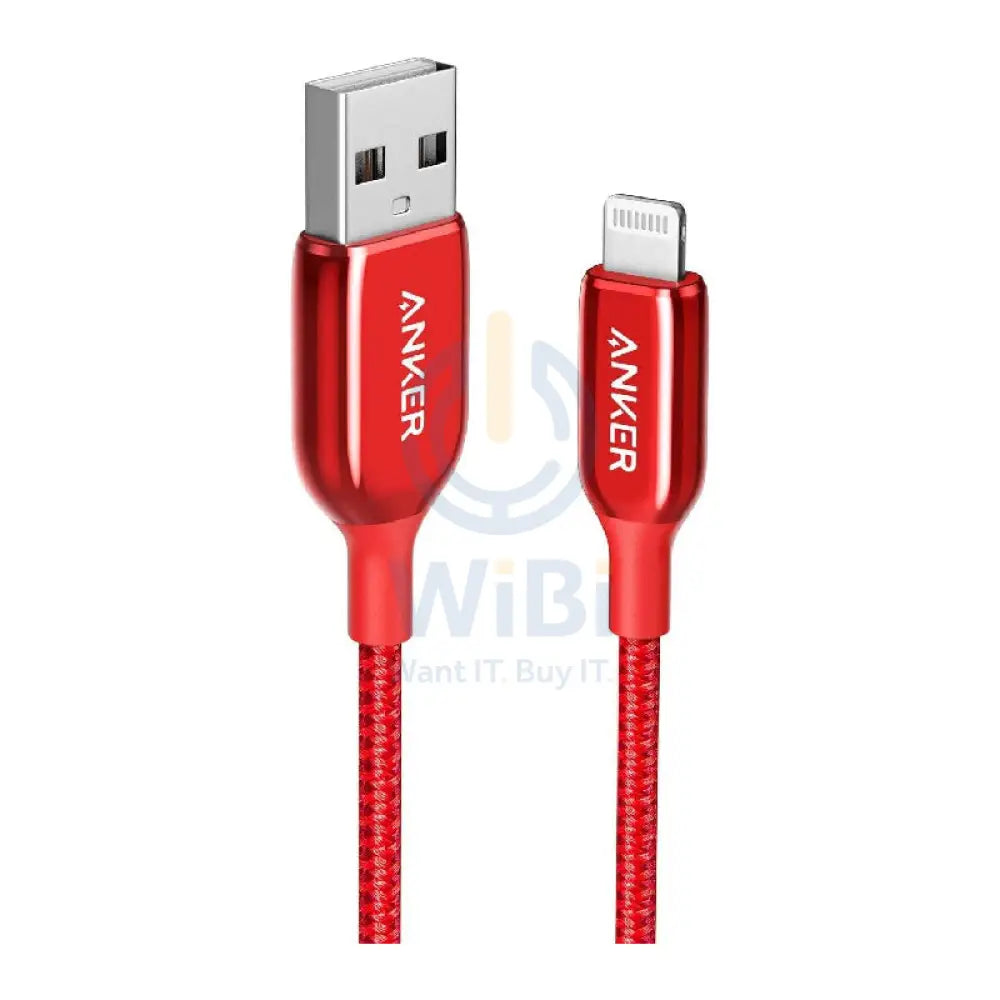 Anker PowerLine + III Cable - USB-A / Lightning / 3 Meter / Red Accessories > Cables & Converters > Cables