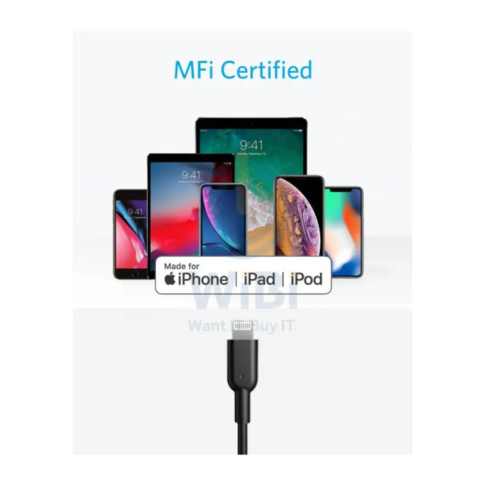 Anker Powerline Select Charging Cable - Lightning / USB-C / 0.9 Meter / Black Accessories > Cables & Converters > Cables