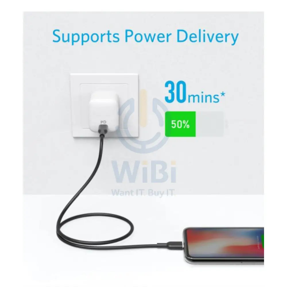 Anker Powerline Select Charging Cable - Lightning / USB-C / 0.9 Meter / Black Accessories > Cables & Converters > Cables