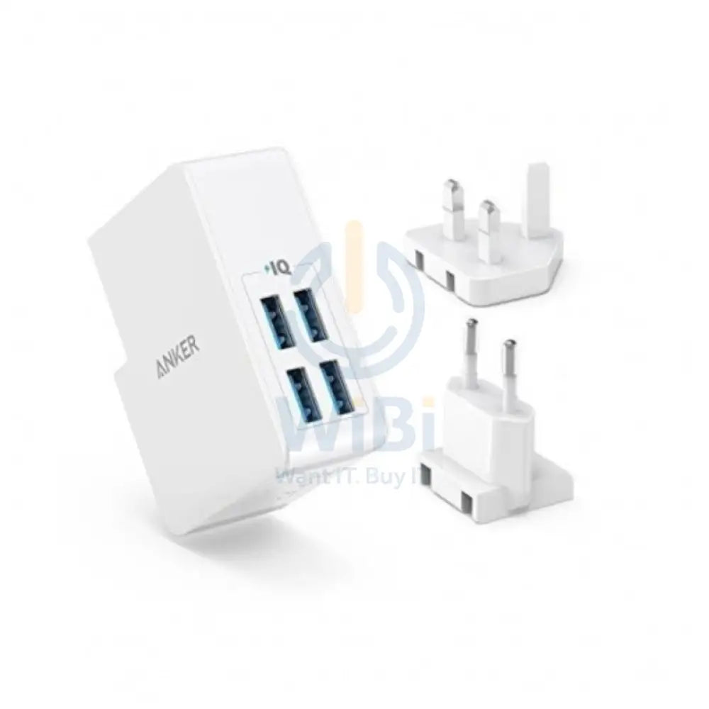 Anker PowerPort 4 Lite Charger - 27W / White Accessories > Power Adapters