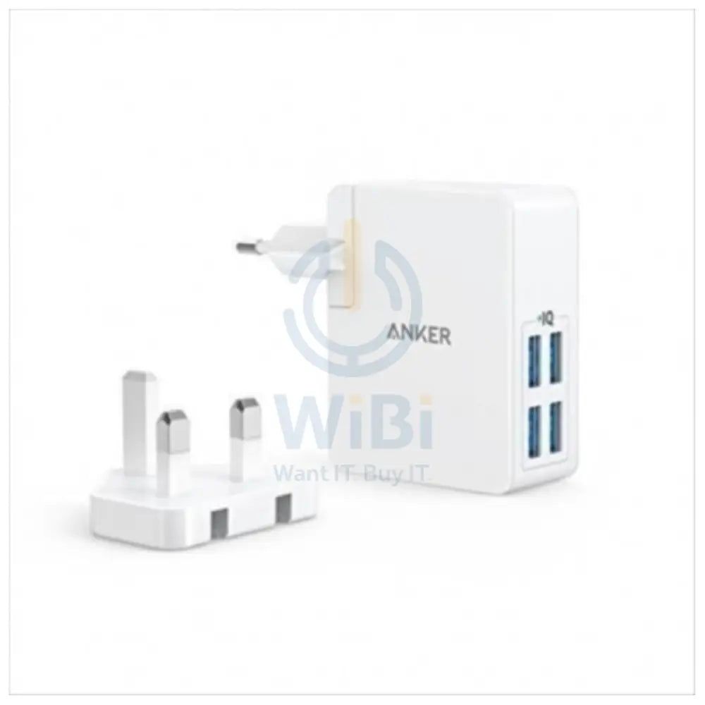 Anker PowerPort 4 Lite Charger - 27W / White Accessories > Power Adapters