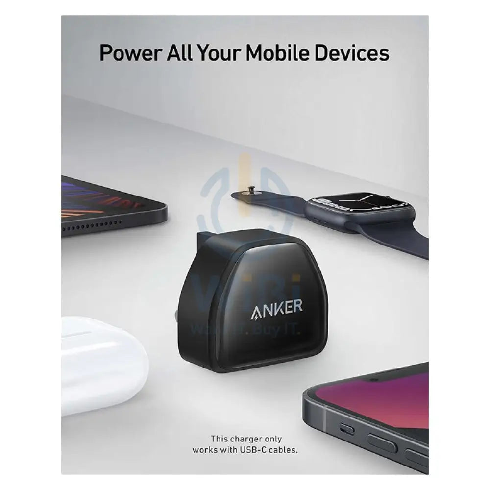 Anker PowerPort III Nano 20W Power Adapter - USB-C / Black