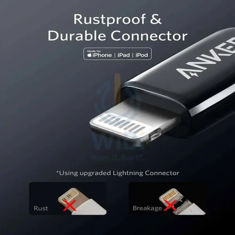 Anker Slimmer Yet Stronger PowerLine + III - USB-C to Lightning / 3ft / Black