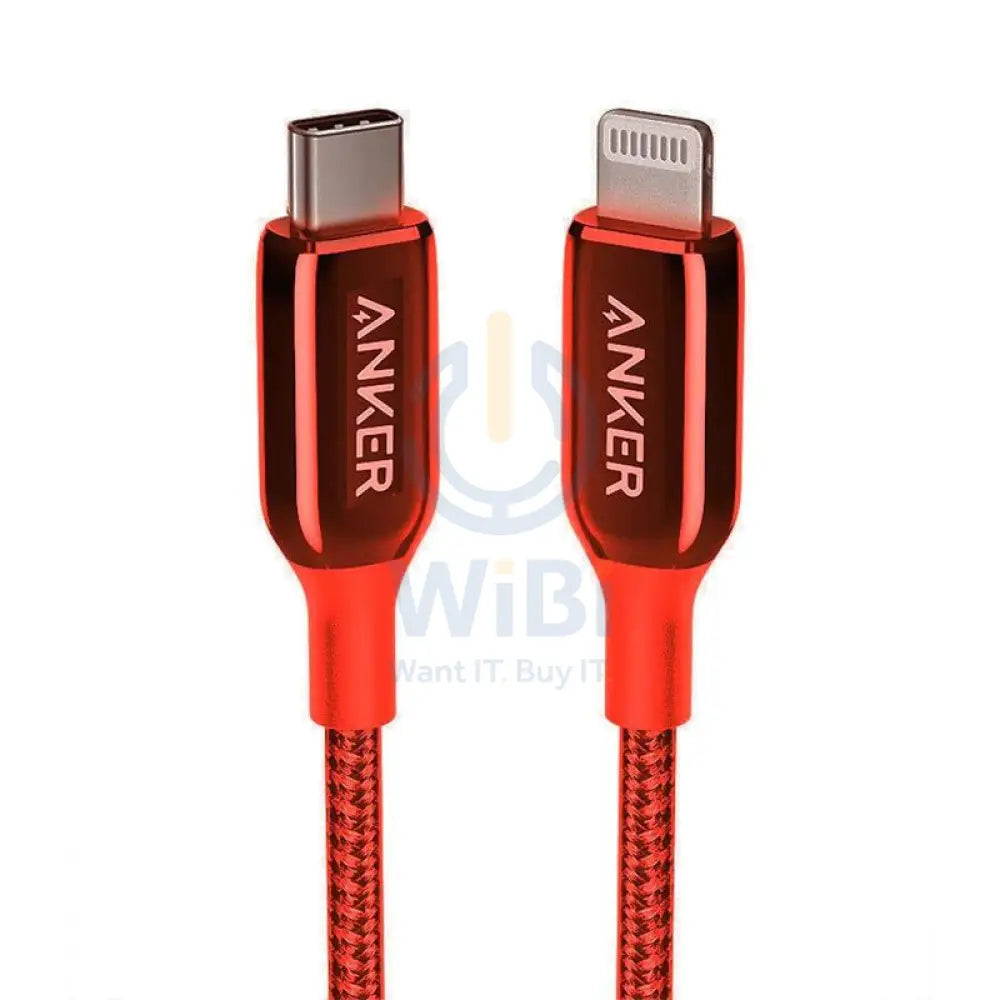 Anker Slimmer Yet Stronger PowerLine + III - USB-C to Lightning / 3ft / Red