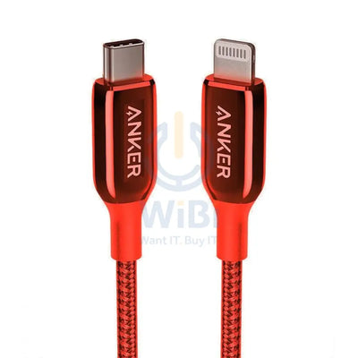 Anker Slimmer Yet Stronger PowerLine + III - USB-C to Lightning / 3ft / Red