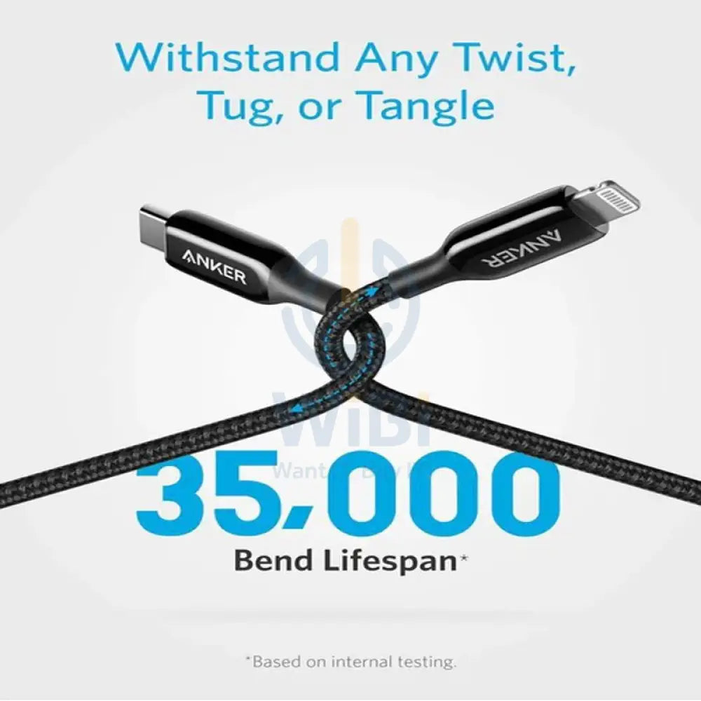 Anker Slimmer Yet Stronger PowerLine + III - USB-C to Lightning / 6ft / Black