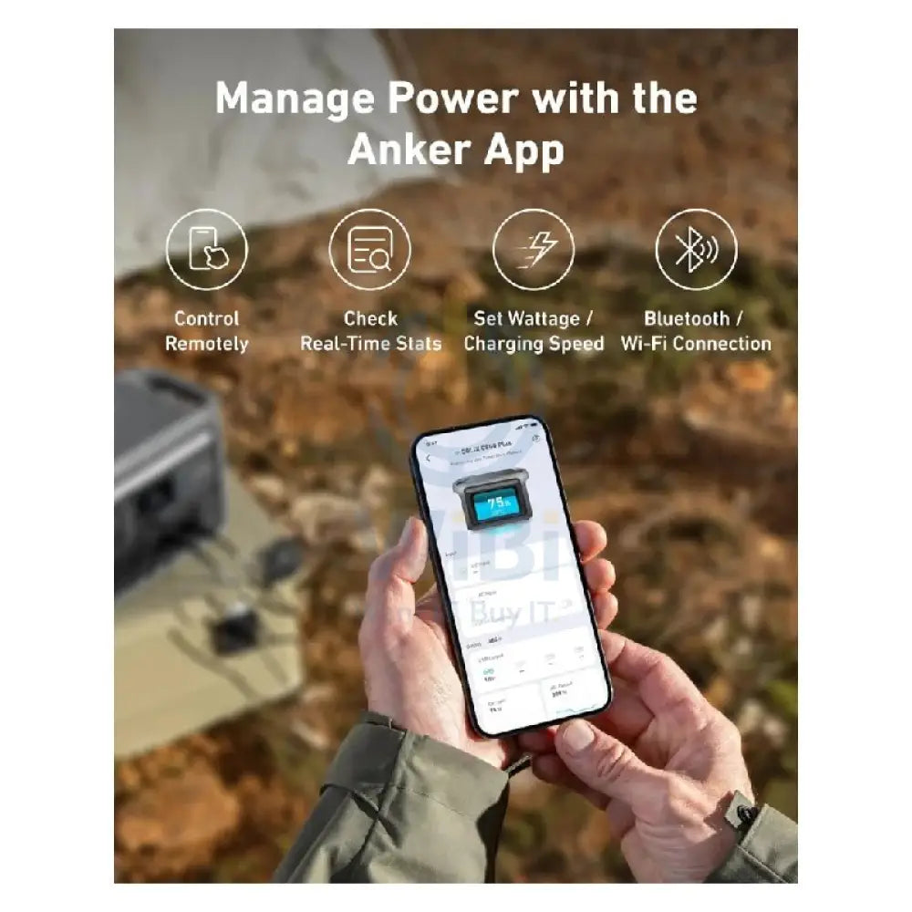 انكر طاقة سوليكس C800 بلس المحمولة  مع مصابيح التخييم - 1200 واط / 768 واط ساعة / أسود اكسسوارات > بنك طاقة