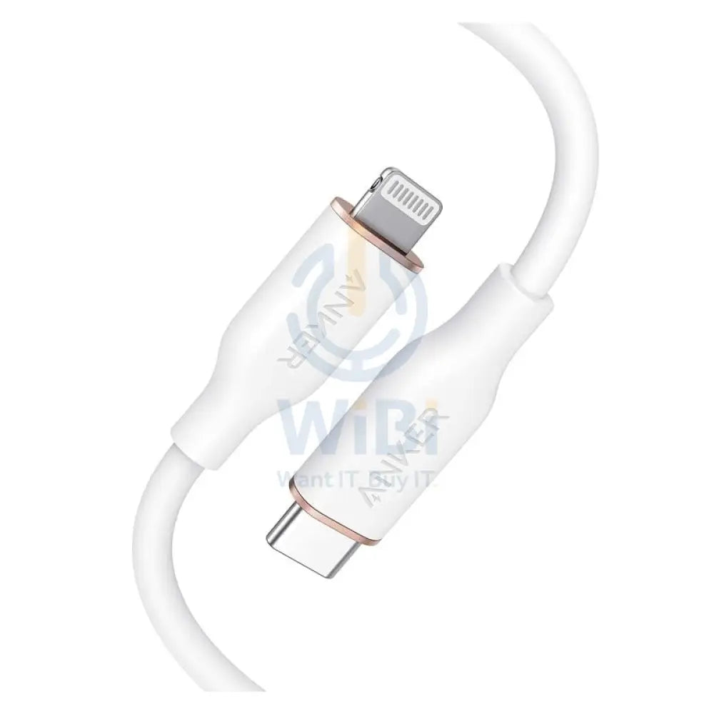 Anker Super Strong PowerLine lll Flow - USB-C to Lightning / 3ft / White