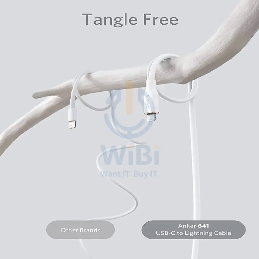 آنكر سوبر سترونج باورلاين إل إل إل فلو - يو اس بي-ج إلى لايتننج / 6 قدم / أبيض