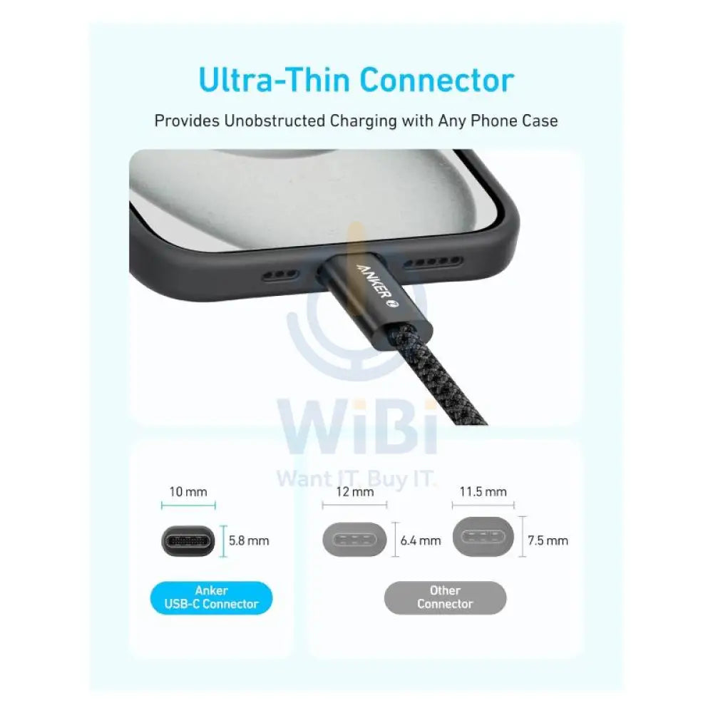 Anker Zolo USB-C to USB-C Braided Cable - 240W / 1.8 Meter / White Accessories > Cables & Converters > Cables