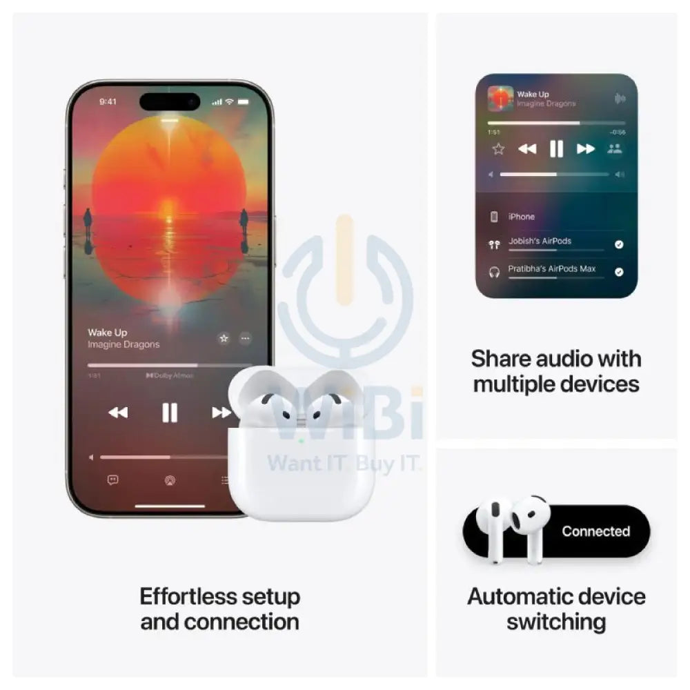 Apple AirPods 4 With ANC Earbuds - USB-C / Bluetooth 5.3 / White Accessories > Audio > Headphones