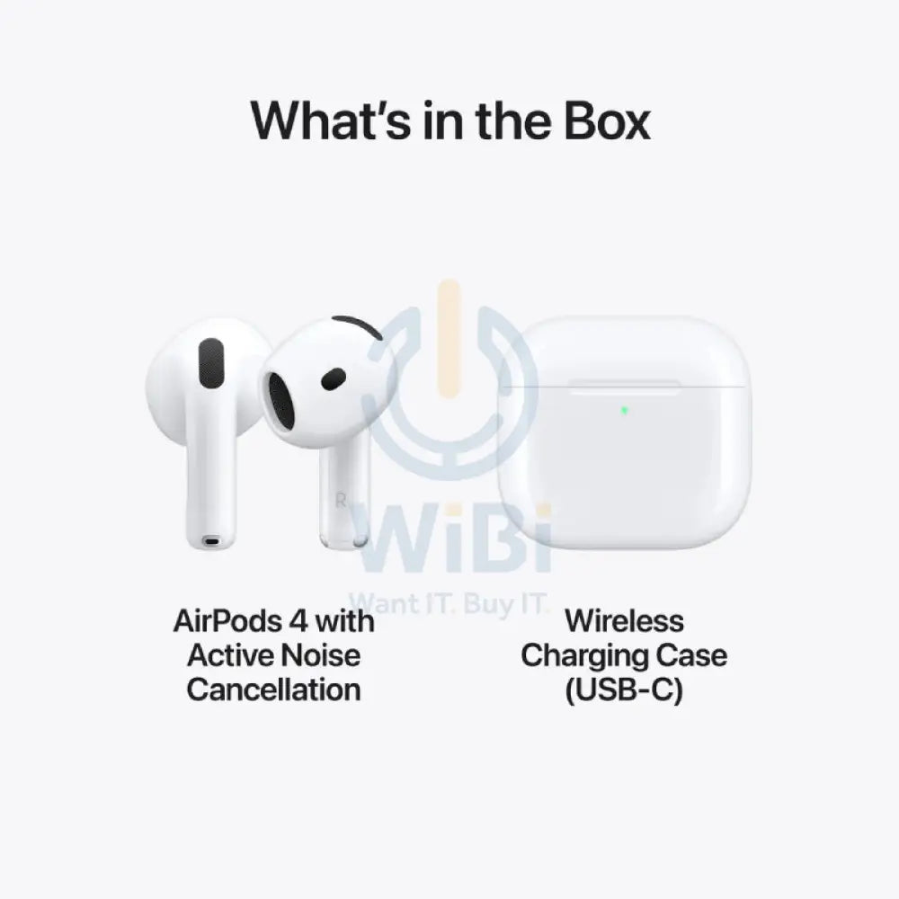 Apple AirPods 4 With ANC Earbuds - USB-C / Bluetooth 5.3 / White Accessories > Audio > Headphones
