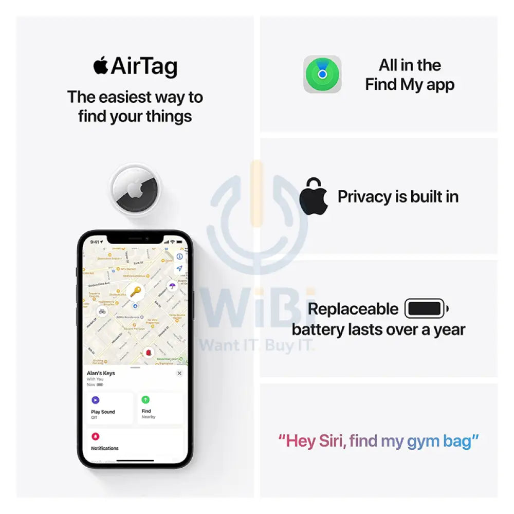 ابل تاق ايرتاج - بلوتوث / بلوتوث / أبيض - عبوة من 4 اكسسوارات > هواتف  تابلت > عرض منطقة