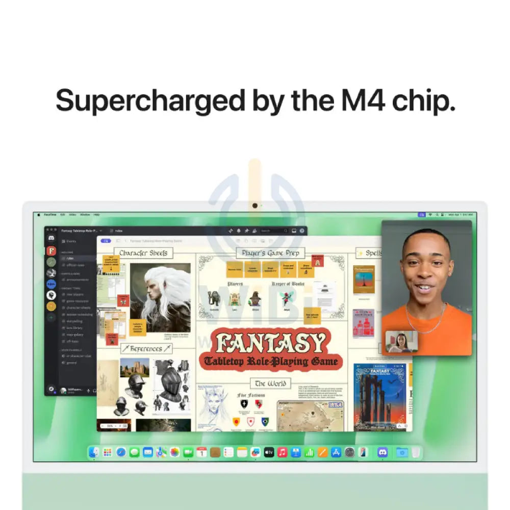 Apple iMac - 24’’ / M4 / 8-Core CPU / 8-Core GPU / 16 Core Neural Engine / 16GB RAM / 256GB SSD / Green / 1YW Desktop &