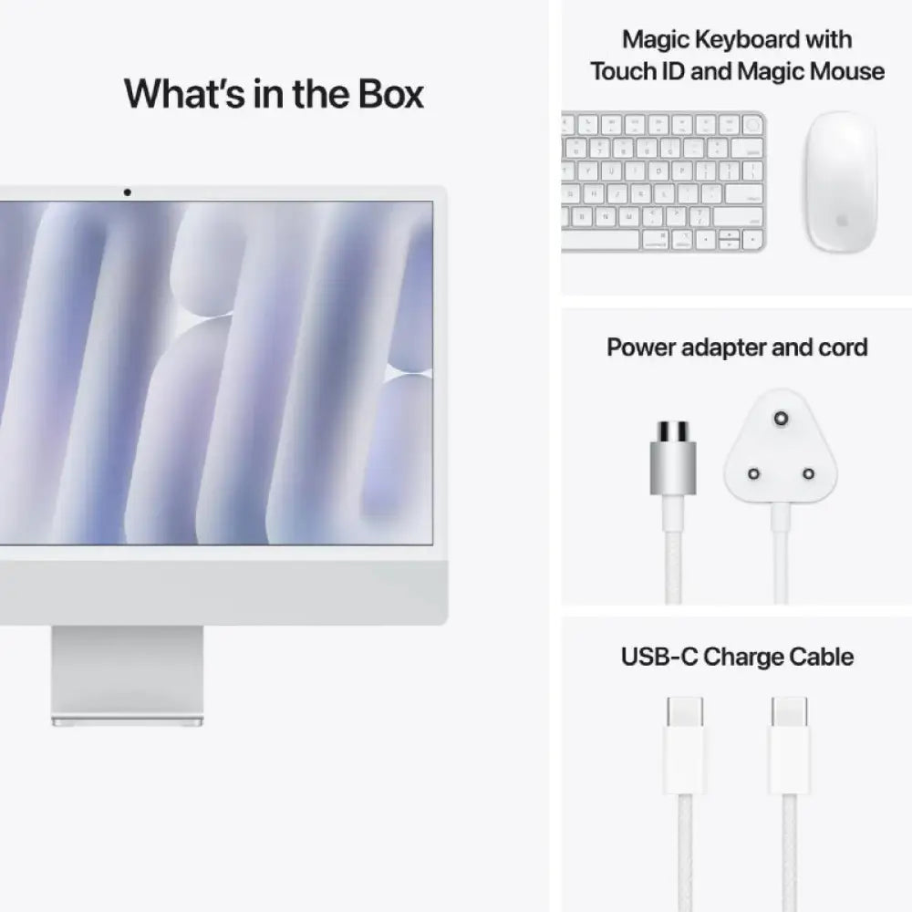 Apple iMac - 24’’ Standard Glass / M4 / 10-Core CPU / 10-Core GPU / 16 Core Neural Engine / 24GB RAM / 1TB SSD