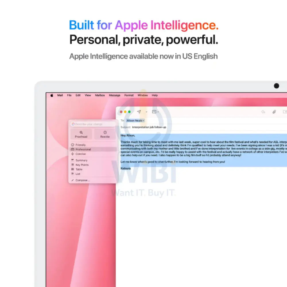 Apple iMac - 24’’ Standard Glass / M4 / 10-Core CPU / 10-Core GPU / 16 Core Neural Engine / 32GB RAM / 1TB SSD