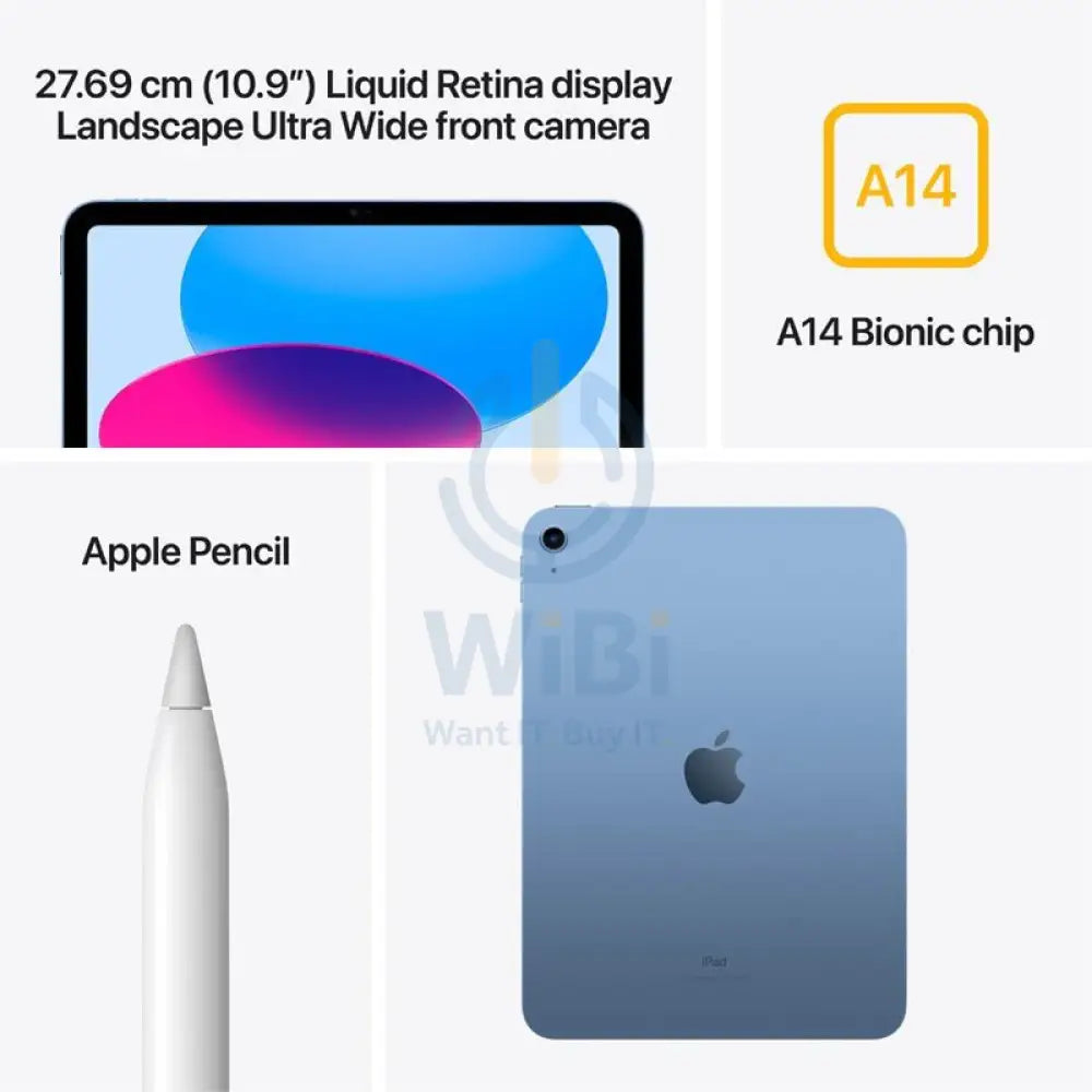 Apple iPad 10th Gen - A14 (2022) / 10.9-inch / 64GB / 5G / Blue Mobiles & Tablets > Tablets > Offer Zone