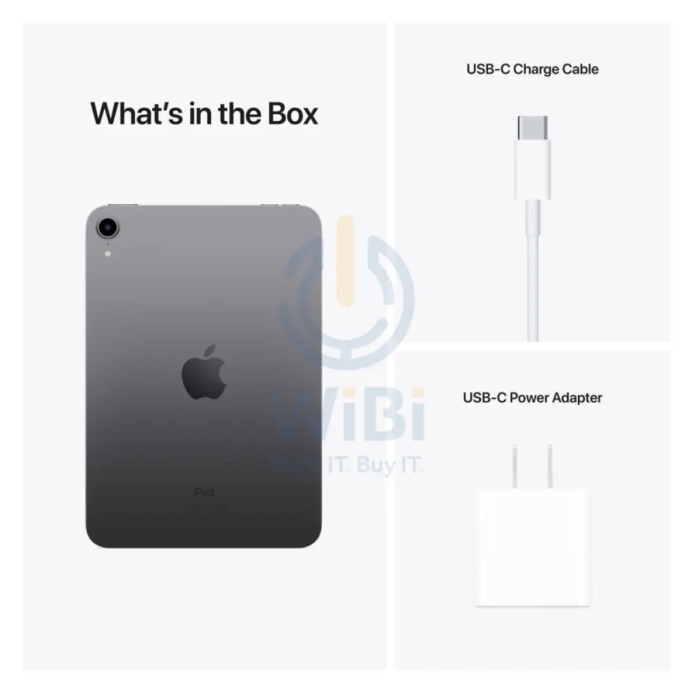 Apple iPad Mini (6th Gen) - A15 Bionic Chip / 256GB / 8.3" Retina / Wi-Fi / 1YW / Space Gray