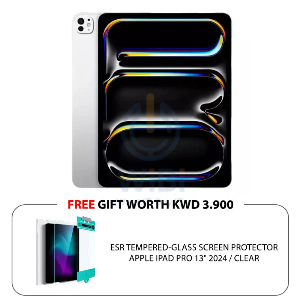 ابل ايباد برو M4 (2024) / 13’’ / 256 جيجابايت / WiFi + 5جي / فضي هواتف & تابلت > تابلت