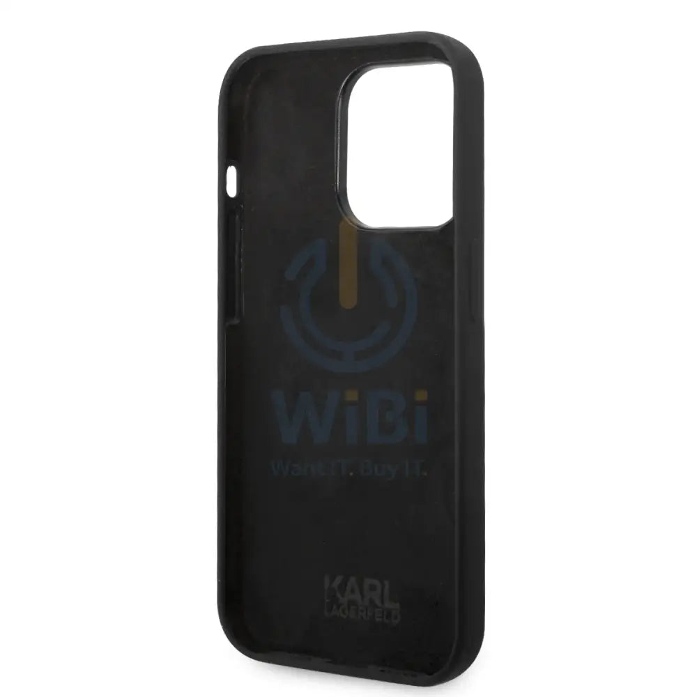 Apple iPhone 14 Pro Max - Black Karl Lagerfeld Silicone Pink Case Karl Head Logo Accessories > Mobiles & Tablets >