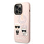 Apple iPhone 14 Pro - Pink Karl Lagerfeld Magsafe Liquid Silicone Case With Karl & Choupette Body Accessories > Mobiles