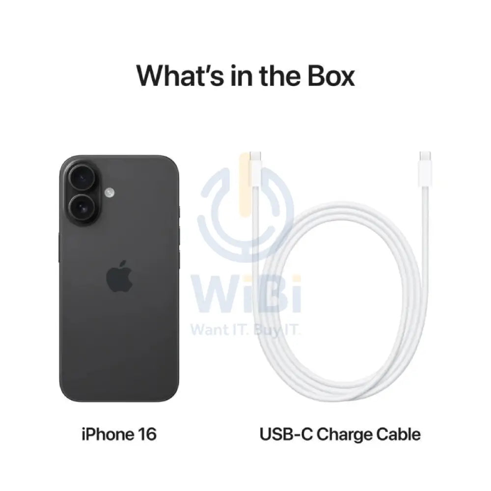 ابل ايفون 16 - 128 جيجابايت / أسود / 5جي / 6.1'' هواتف  تابلت > هواتف