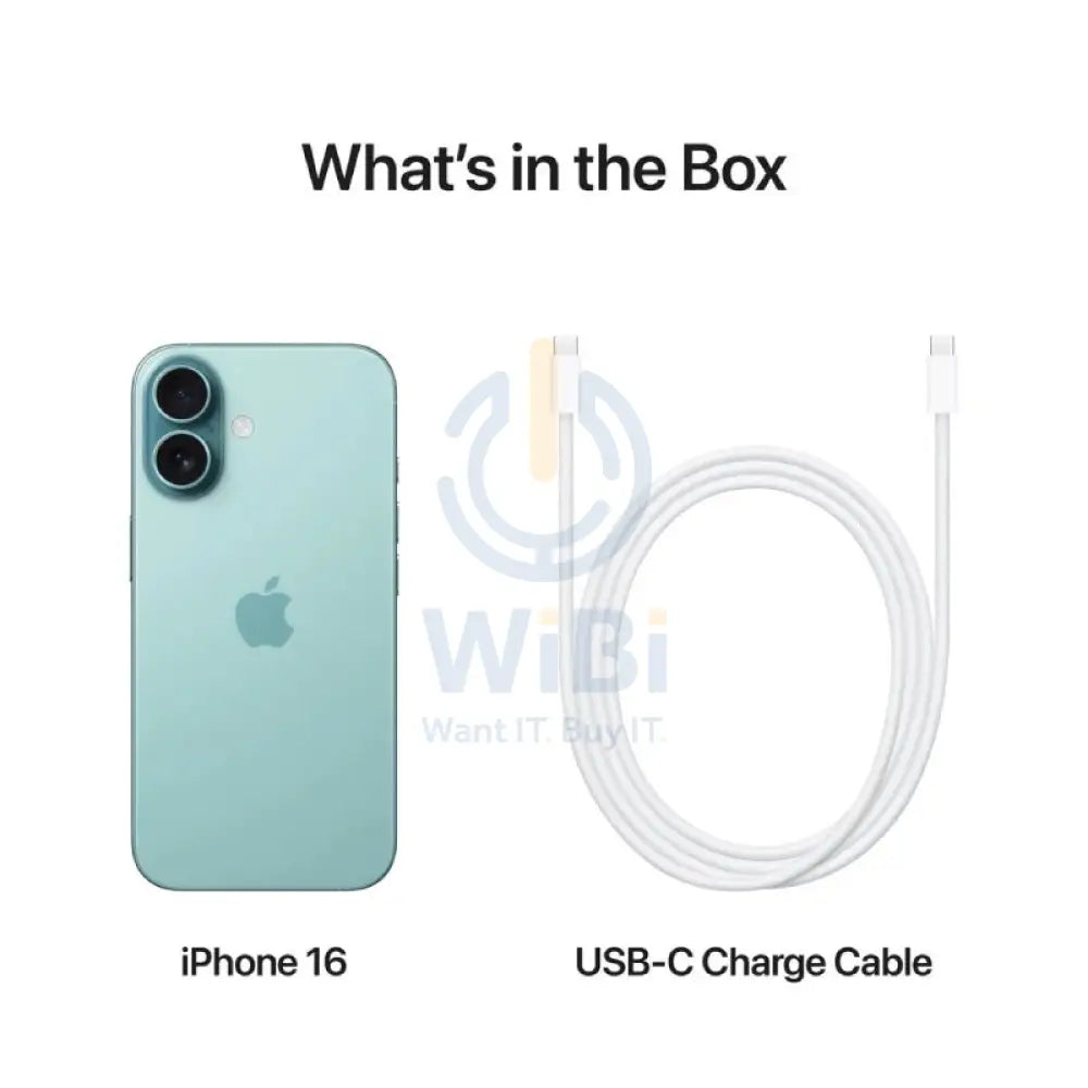 Apple iPhone 16 - 128GB / Teal / 5G / 6.1’’ Mobiles & Tablets > Mobiles