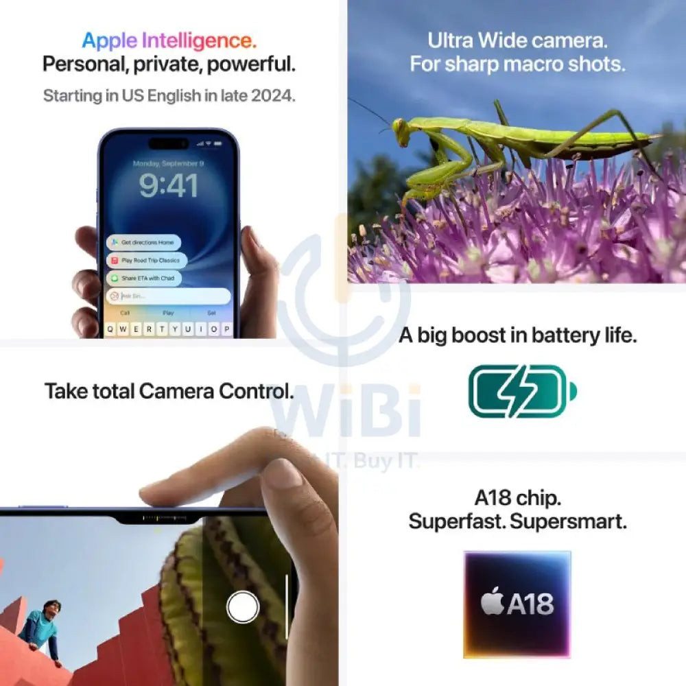 Apple iPhone 16 - 128GB / Teal / 5G / 6.1’’ Mobiles & Tablets > Mobiles