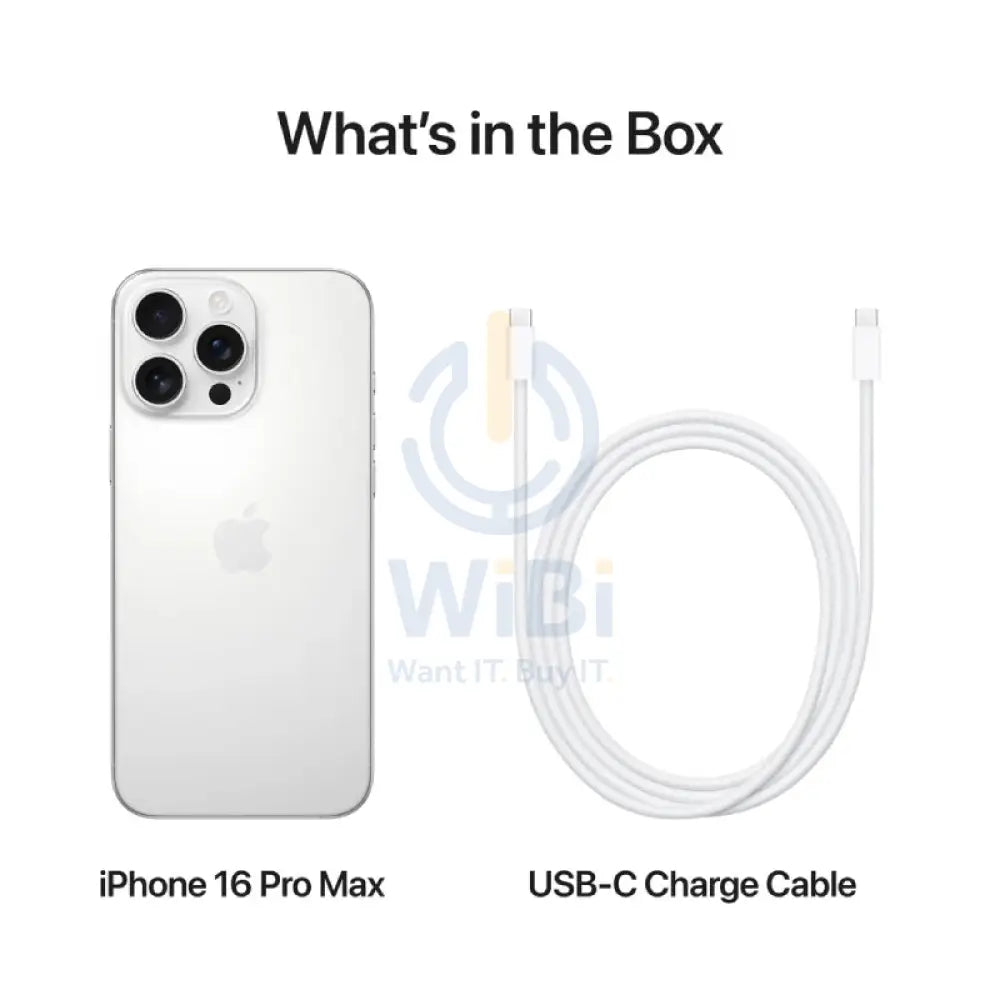 Apple iPhone 16 Pro Max - 256GB / White Titanium / 5G / 6.9’’ / Dual Physical Sim Mobiles & Tablets > Mobiles