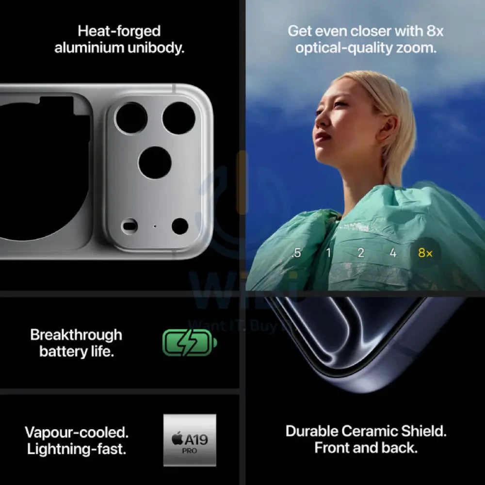Apple iPhone 17 Pro - 1TB / Silver / HongKong Version / Nano Physical SIM + 1x eSIM Mobiles & Tablets > Mobiles